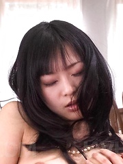 Nozomi Hatsuki Asian fucks slit with fingers and uses vibrator - Japarn porn pics at JapHole.com