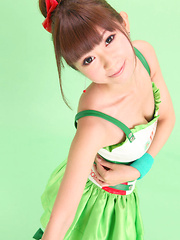 Zuo Qi Asian doll in cute outfit smiles like a true princess - Japarn porn pics at JapHole.com