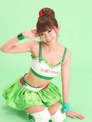 Zuo Qi Asian doll in cute outfit smiles like a true princess - Japarn porn pics at JapHole.com