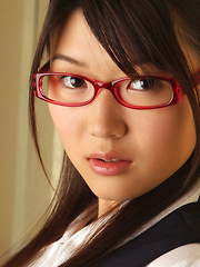 Noriko Kijima Asian with specs and office suit is elegant and hot - Japarn porn pics at JapHole.com
