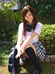 Iyo Hanaki Asian in uniform wants to take classes out of school - Japarn porn pics at JapHole.com