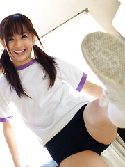 Hikari Yamaguchi Asian in shorts loves to play all over the house - Japarn porn pics at JapHole.com