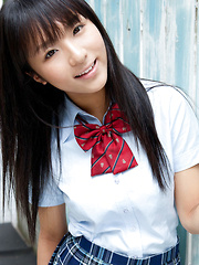 Miho Morita Asian in school uniform loves flowers and fresh air - Japarn porn pics at JapHole.com