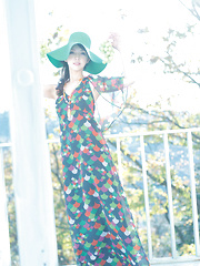 Neo Asian in long dress goes to enjoy reading book in the forest - Japarn porn pics at JapHole.com
