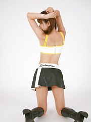 Shizuka Nakagawa Asian in long boots and latex outfit is naughty - Japarn porn pics at JapHole.com