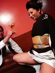 Sayuri Mikami chows down on two erect dongs - Japarn porn pics at JapHole.com