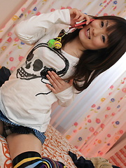 Fuwari wants to have phone sex with her bf - Japarn porn pics at JapHole.com