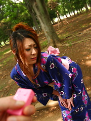 Sensual Yuka Kurosawa gives blowjob outdoor - Japarn porn pics at JapHole.com