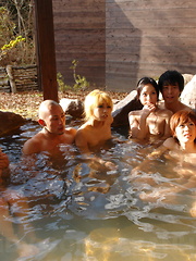 Lusty girls suck hard rods in hot springs - Japarn porn pics at JapHole.com