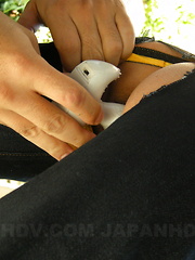 Teen babe Emiri Seo sucks hard rod outdoor - Japarn porn pics at JapHole.com