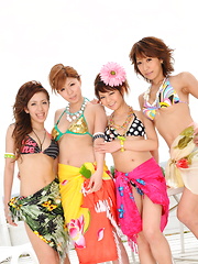 Sweet sexy girls pose for the camera on set - Japarn porn pics at JapHole.com