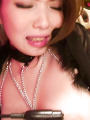 Ria Sakurai toyed until she explodes her pussy juice - Japarn porn pics at JapHole.com