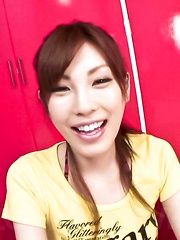 Kana Miura Asian sucks finger and swallows stiffy in her mouth - Japarn porn pics at JapHole.com