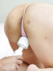 Ayaka Mizuhara Asian gets vibrator from behind and sucks phallus - Japarn porn pics at JapHole.com