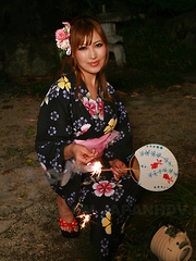 Hot Japanese lady in kimono Eri Hoshikawa - Japarn porn pics at JapHole.com