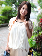 Asian gal Yayoi Yanagida shows off outdoors - Japarn porn pics at JapHole.com