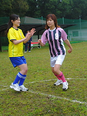 Horny Japanese naked girls playing soccer - Japarn porn pics at JapHole.com