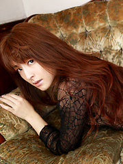 Rika Kawamura Asian shows cunt in spider lace crotchless outfit - Japarn porn pics at JapHole.com