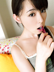 Rina Akiyama Asian with sexy lips rubs her cunt of bar outdoor - Japarn porn pics at JapHole.com