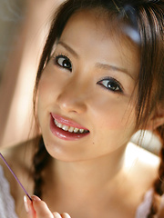 Saki Seto Asian with pigtails and white lingerie is so appetizing - Japarn porn pics at JapHole.com