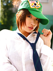 Ryoko Tanaka Asian in kinky lingerie is naughty outdoor and home - Japarn porn pics at JapHole.com