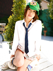 Ryoko Tanaka Asian in kinky lingerie is naughty outdoor and home - Japarn porn pics at JapHole.com