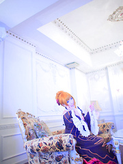 Saku Asian is such perfect blonde doll in fantastic epoque dress - Japarn porn pics at JapHole.com