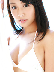 Miyu Watanabe Asian touches big melons in bra on ball while plays - Japarn porn pics at JapHole.com