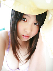 Marie Sukegawa Asian with big tits in mauve lingerie is a sweety - Japarn porn pics at JapHole.com